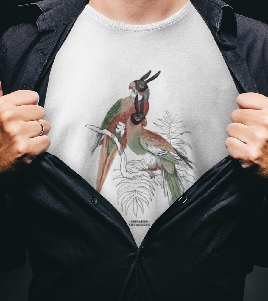 Gemini Useless Treasures Parrots With Palm Leaves T-Shirt