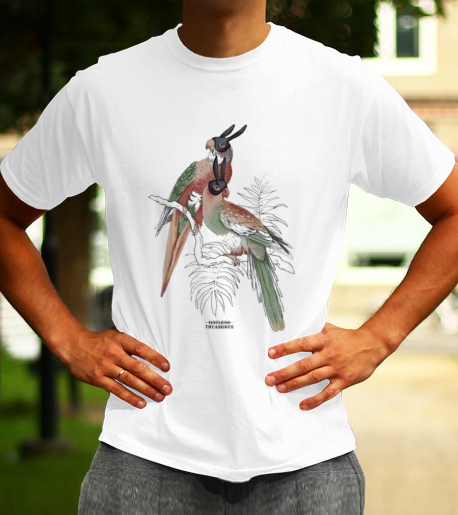 Gemini Useless Treasures Parrots With Palm Leaves T-Shirt