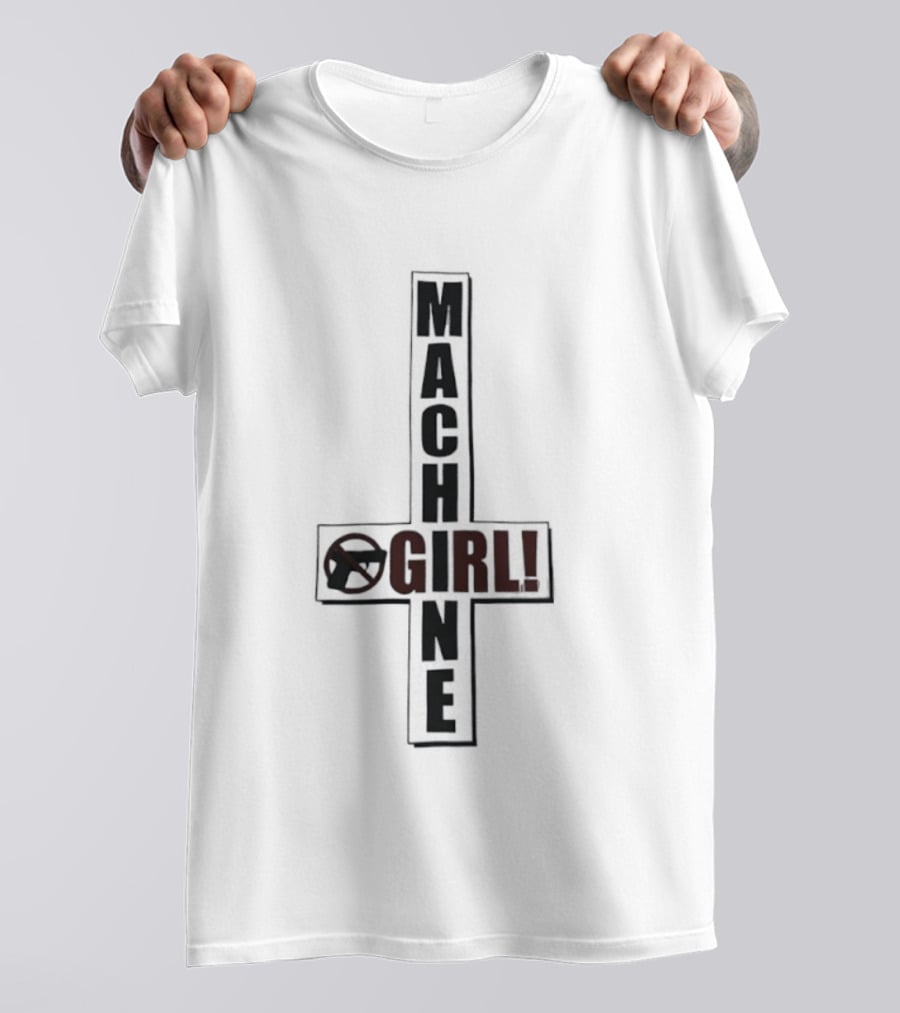 Machine Girl Band Electronic Music Logo Cross T-Shirt