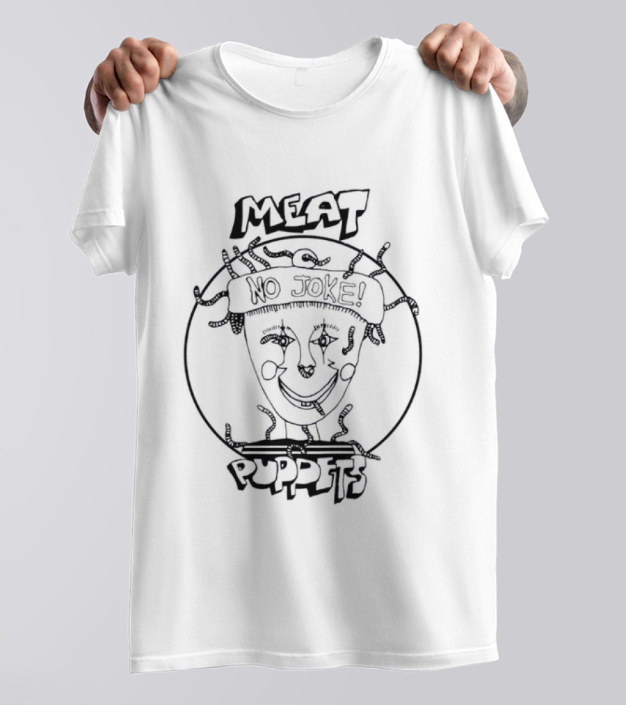 Meat Puppets No Joke Alternative Rock Band Iconic Smiling Face T-Shirt
