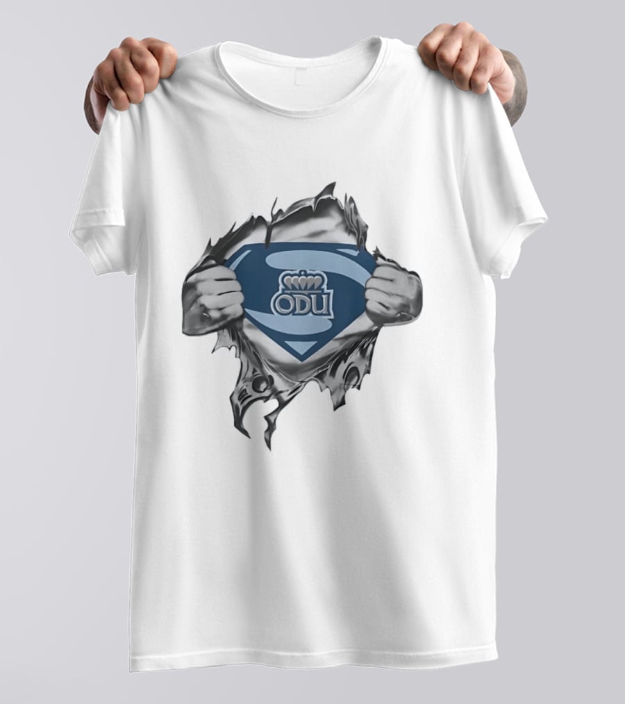 Old Dominion University ODU Logo Superman Symbol Combination T-Shirt