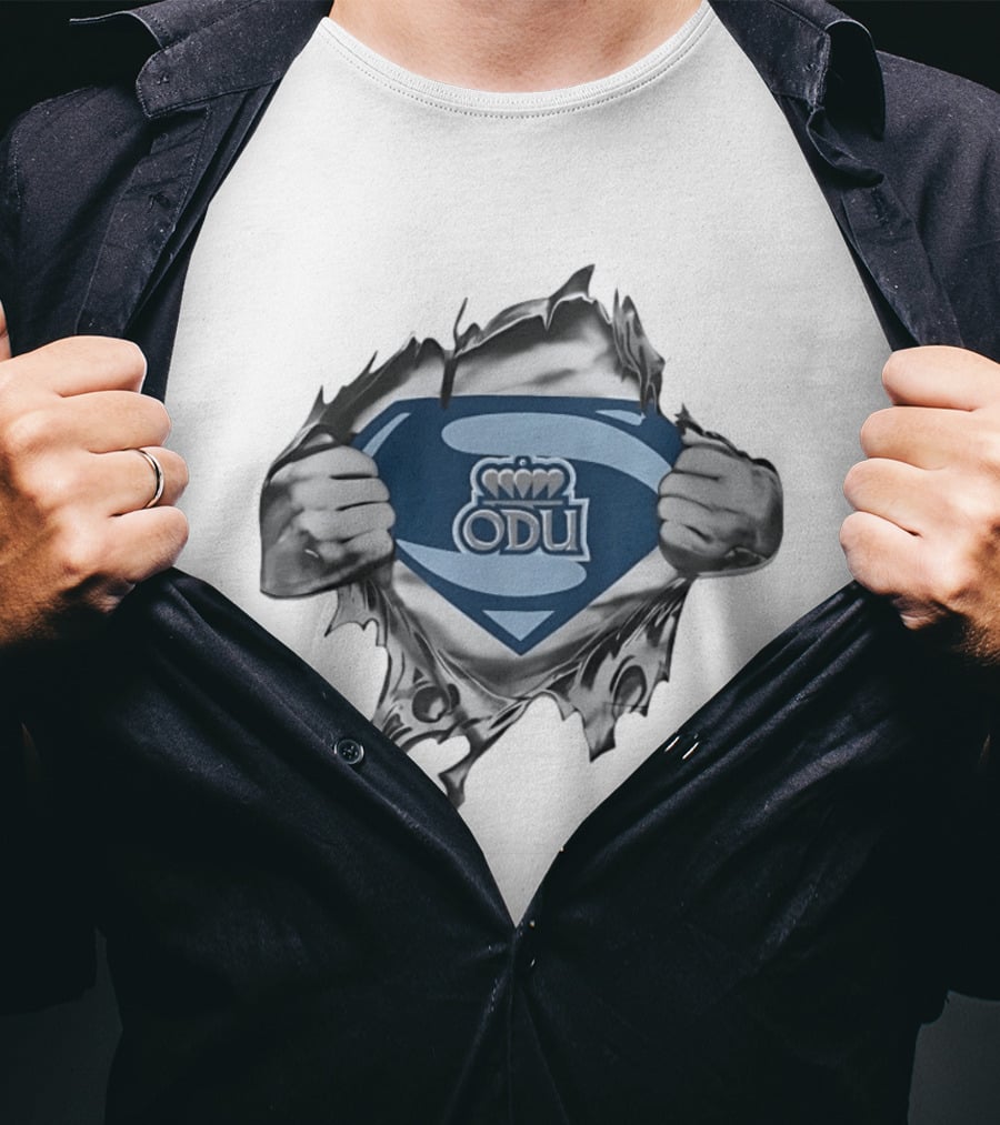 Old Dominion University ODU Logo Superman Symbol Combination T-Shirt