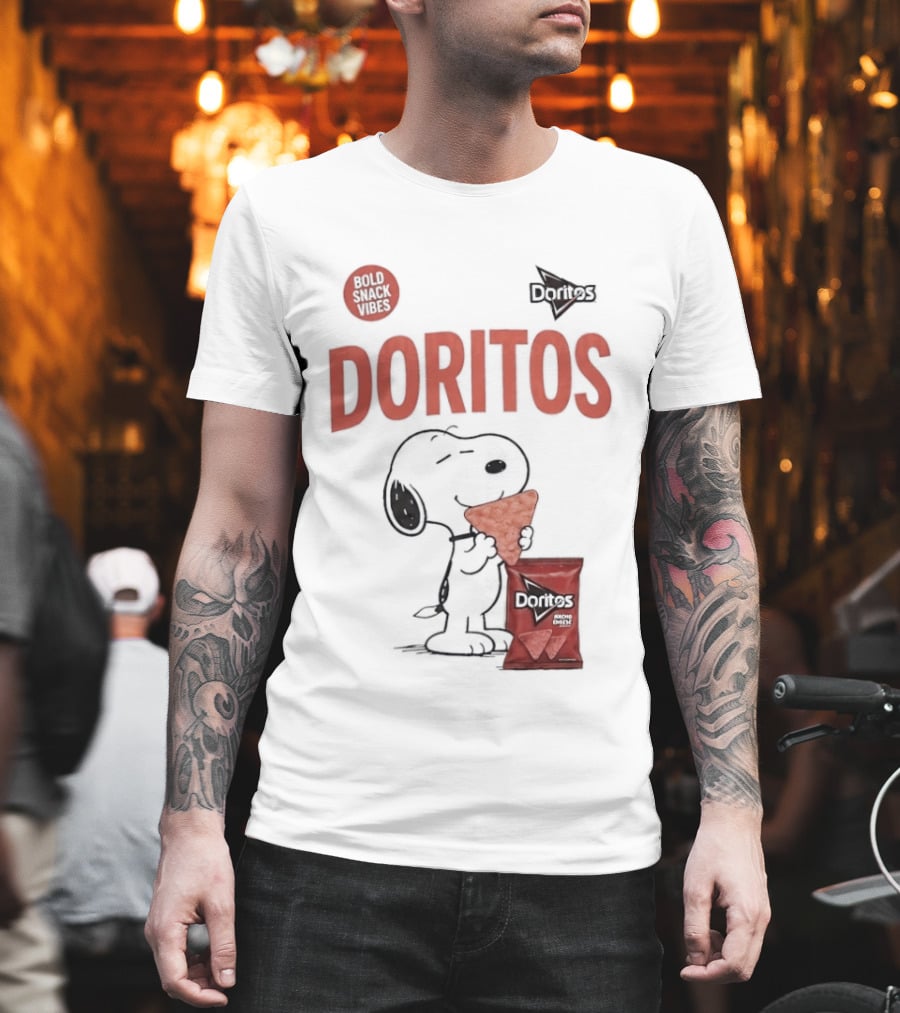 Snoopy Doritos Snack Vibes With Peanuts Cartoon T-Shirt