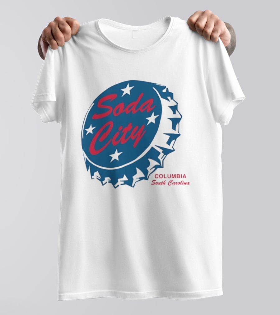 Soda City Columbia South Carolina Bottle Cap Stars T-Shirt