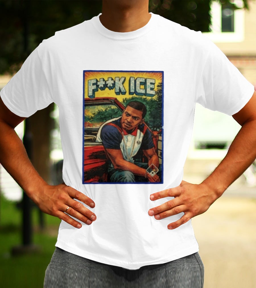 F**K ICE Tyler The Creator Style Graphic With Car And Cards T-Shirt