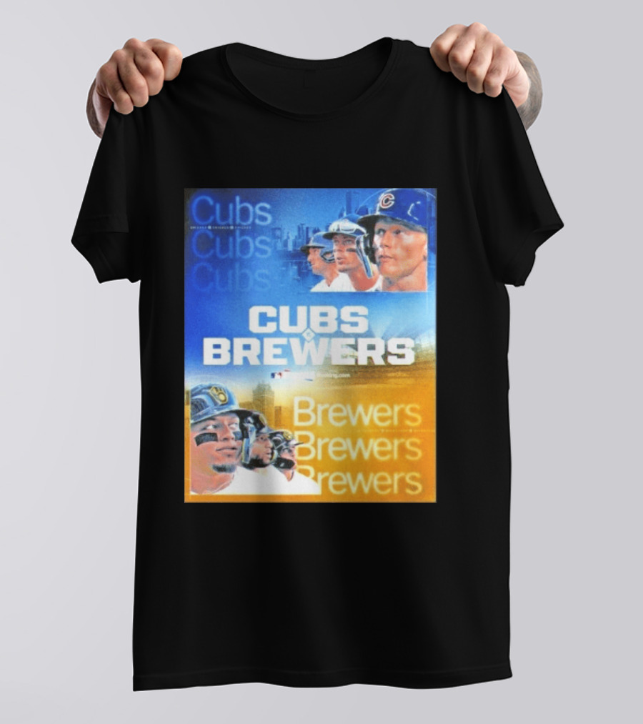Chicago Cubs Brewers MLB Rivalry Matchup Highlights T-Shirt