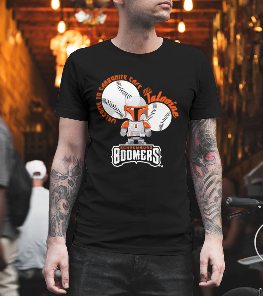 Schaumburg Boomers Welcome To Carbonite Café With Baseball And Armor T-Shirt