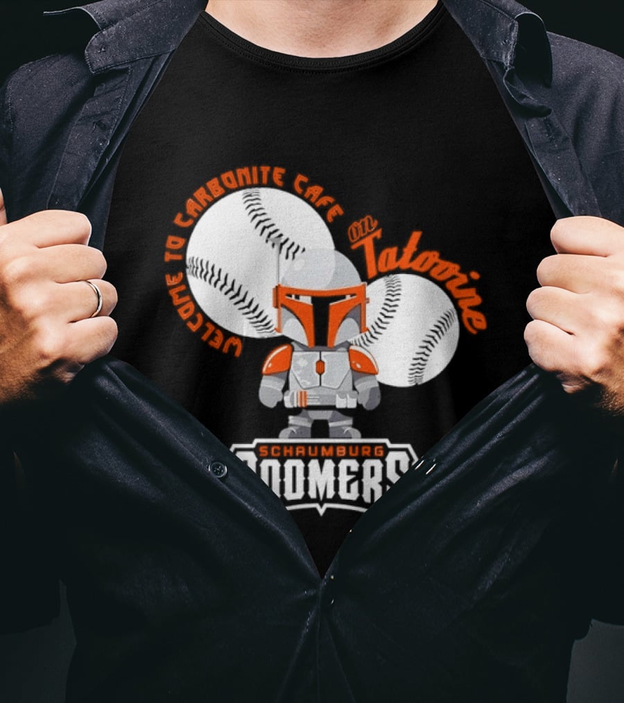 Schaumburg Boomers Welcome To Carbonite Café With Baseball And Armor T-Shirt