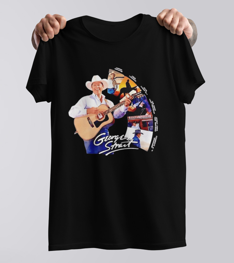 George Strait Country Music Legend Hits Amarillo By Morning Troubadour Broken Spoke Classic Songs T-Shirt