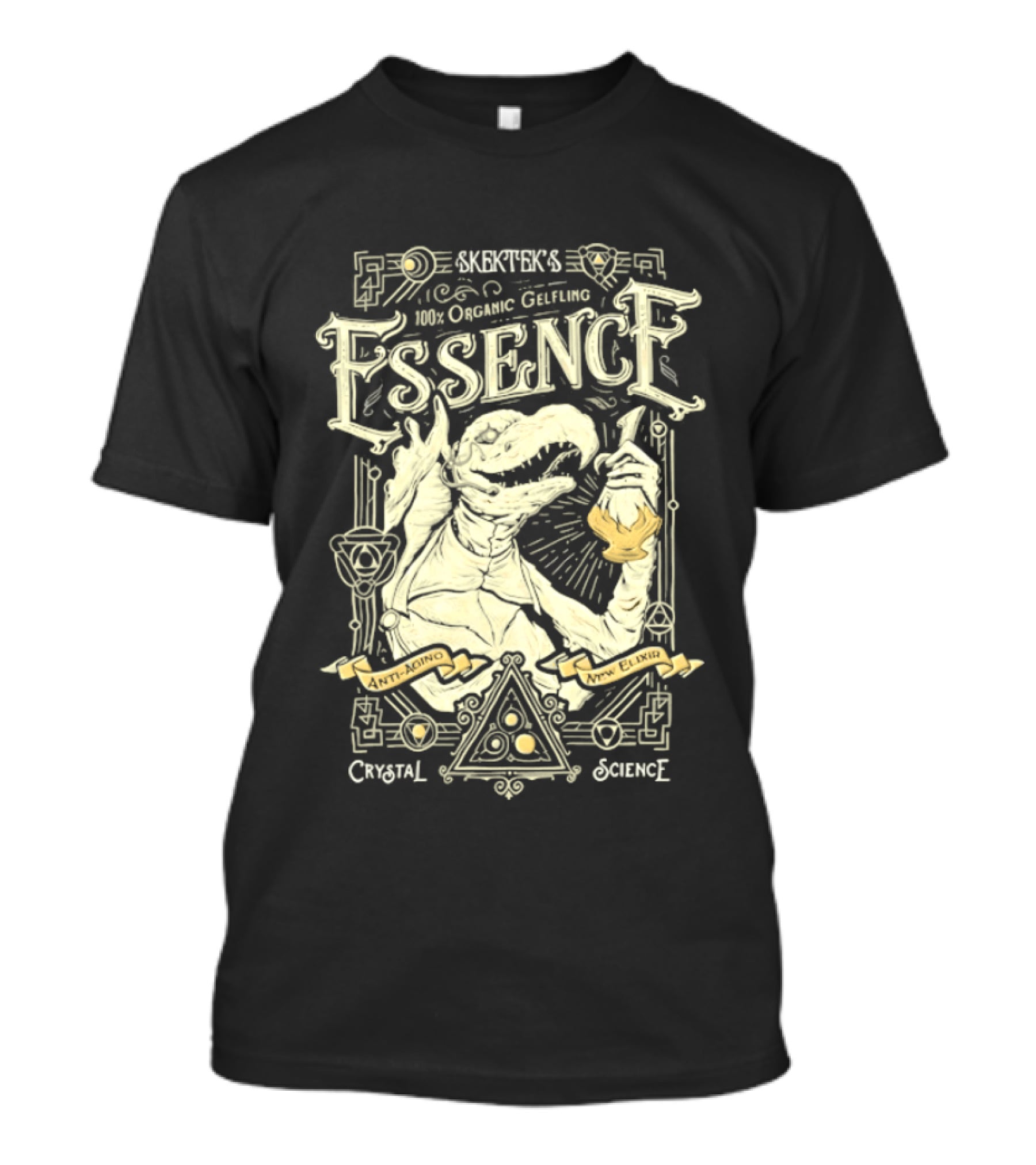 SkekTek's 100 Percent Organic Gelfling Essence Anti Aging New Elixir Crystal Science T-Shirt