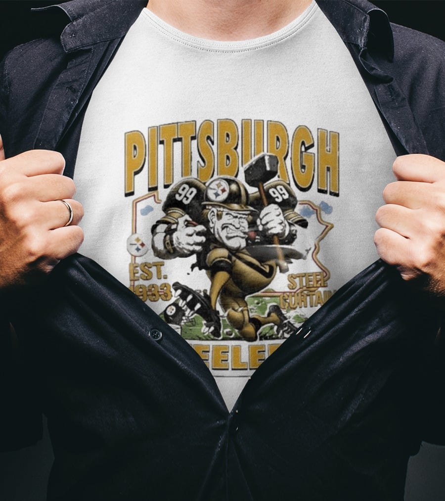 Pittsburgh Steelers Est 1933 NFL Steel Curtain 99 Football T-Shirt