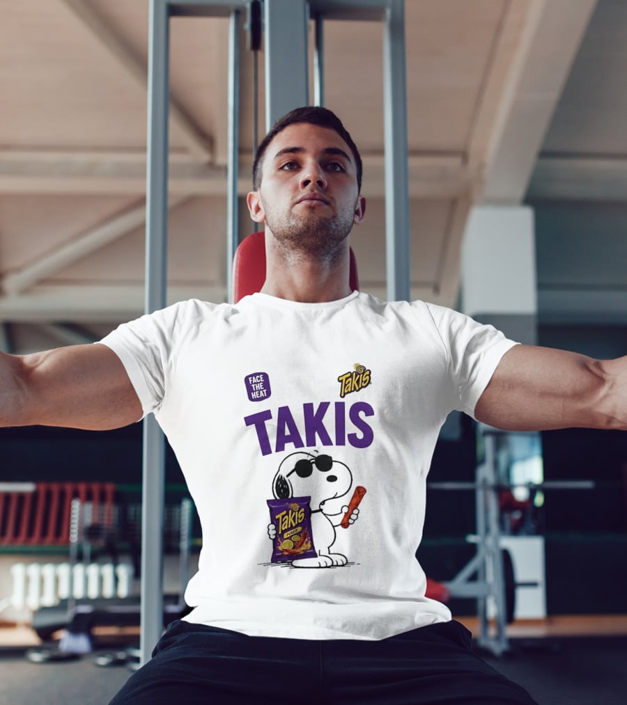Takis Fuego Peanuts Face The Heat Snoopy Iconic Collaboration T-Shirt