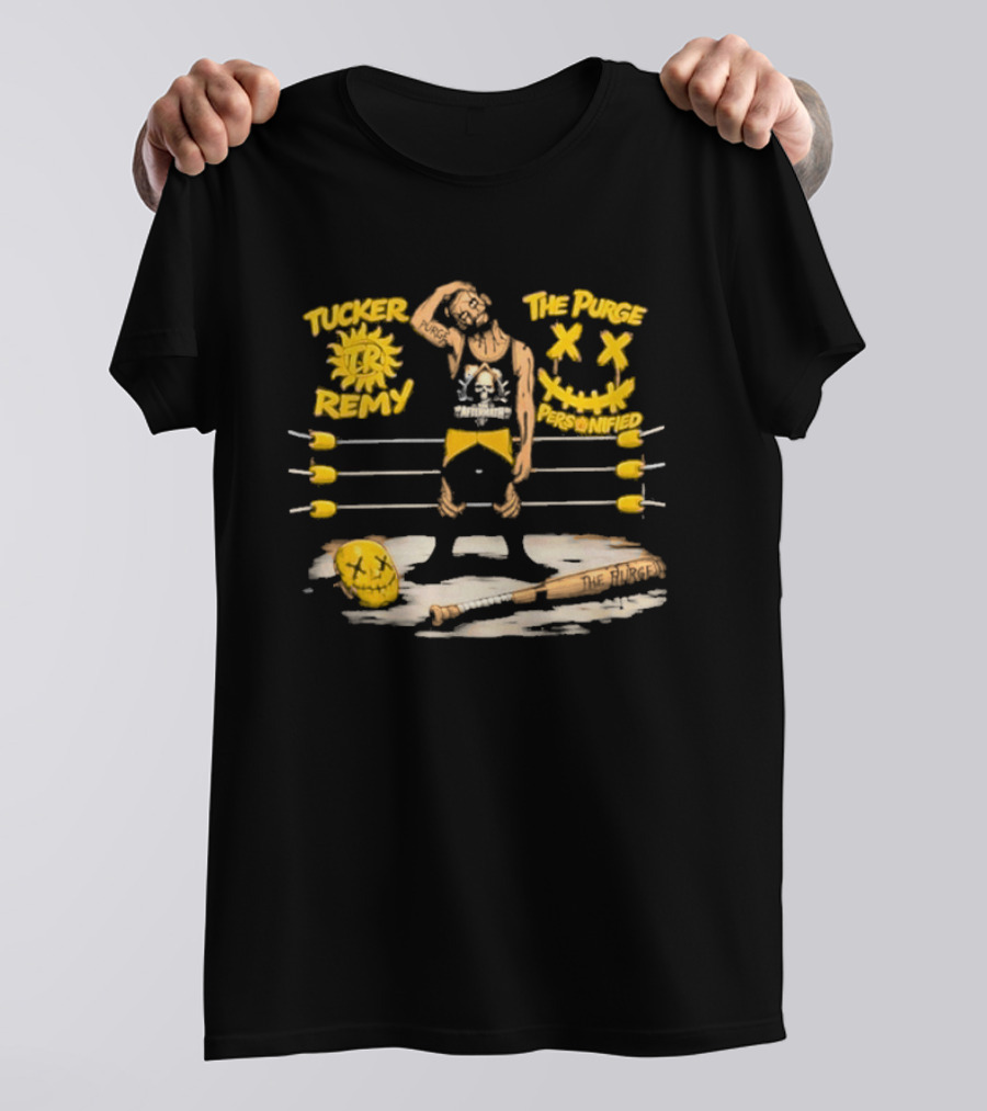 Tucker Remy The Purge Personified Wrestling Ring Bat Sun Sunflowers T-Shirt