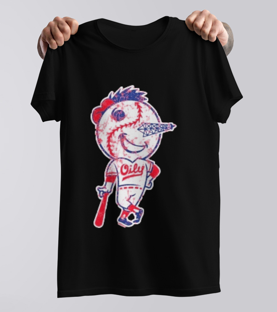 Tulsa Drillers Oily Distressed Baseball T-Shirt