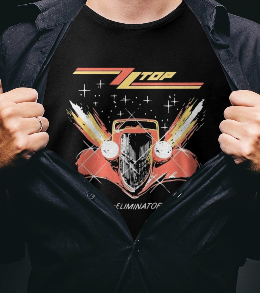 ZZ Top Eliminator Hot Rod Classic Rock Billy Gibbons T-Shirt