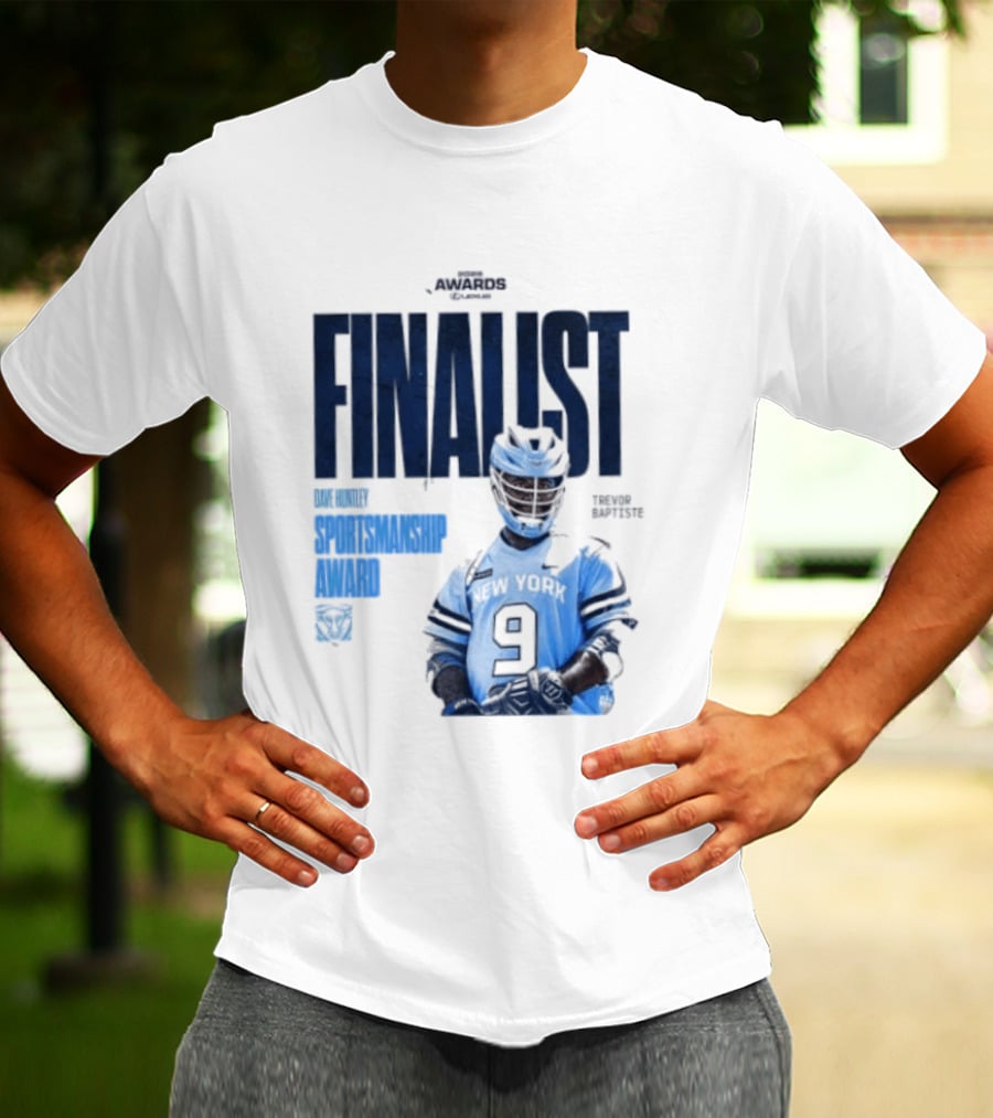 Trevor Baptiste NY Atlas 2026 Dave Huntley Sportsmanship Award Finalist New York Sports Team Number 9 T-Shirt