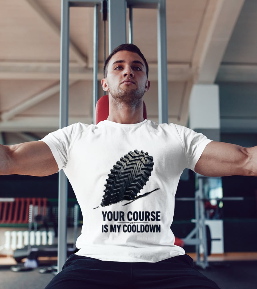 Your Course Is My Cooldown Trail Running Footprint T-Shirt