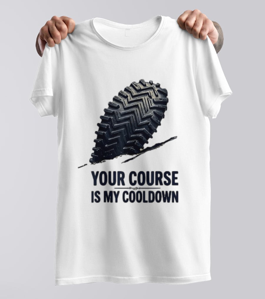 Your Course Is My Cooldown Trail Running Footprint T-Shirt