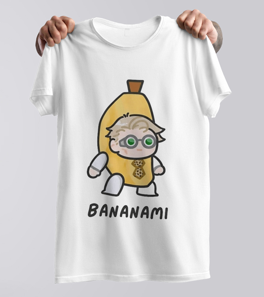 Bananami Cute Chibi Anime Banana Costume With Glasses And Tie T-Shirt