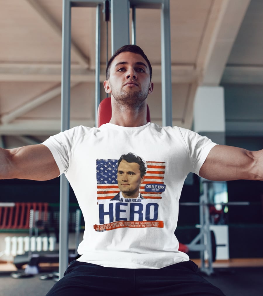 Charlie Kirk An American Hero 1993 2025 USA Flag Courage T-Shirt