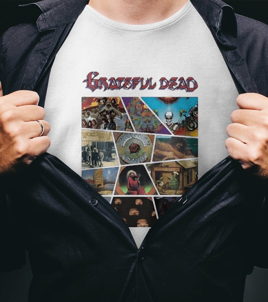 Grateful Dead Iconic Album Covers And Music History T-Shirt
