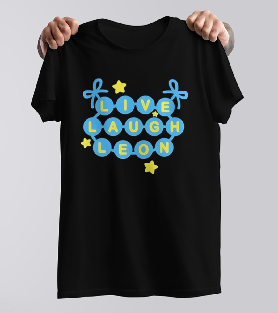 Live Laugh Leon Meme Blue And Yellow Stars T-Shirt