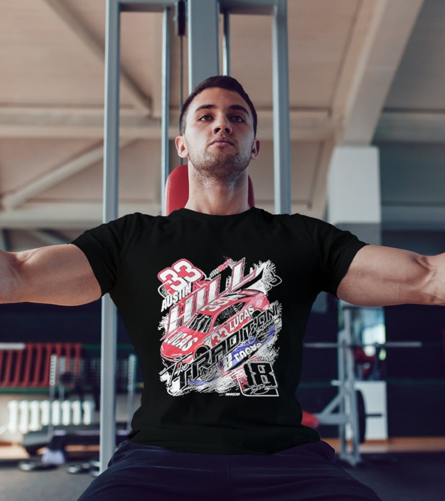 Austin Hill 33 Lucas Oil RCR NASCAR Racing Car Classic Ink T-Shirt