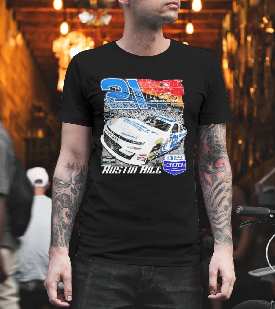 Austin Hill Richard Childress Racing February 2026 United Rentals 300 Daytona Race Winner Chevrolet 21 T-Shirt