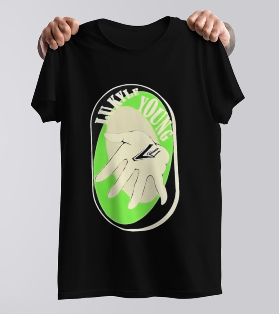 Lukyle Young Hand With Emblem In Green Oval T-Shirt