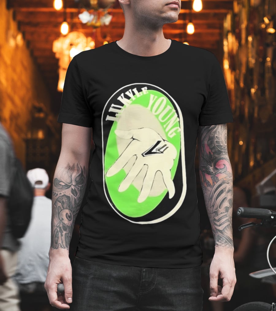Lukyle Young Hand With Emblem In Green Oval T-Shirt