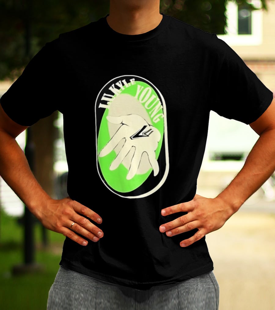 Lukyle Young Hand With Emblem In Green Oval T-Shirt