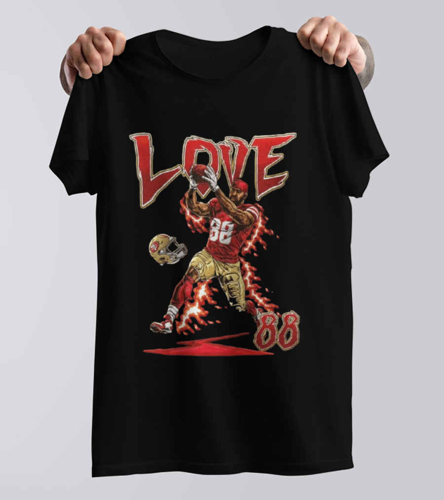 Marquise Goodwin San Francisco 49ers Number 88 Catching Football Love T-Shirt