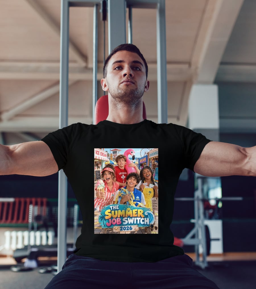 The Summer Job Switch 2026 Ice Cream Adventure Lifeguard Arcade Souvenirs Sand Friends T-Shirt