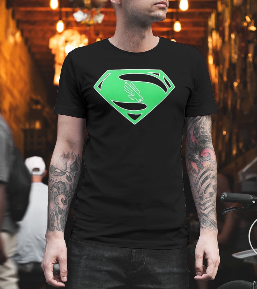 North Texas Mean Green UNT Superman T-Shirt