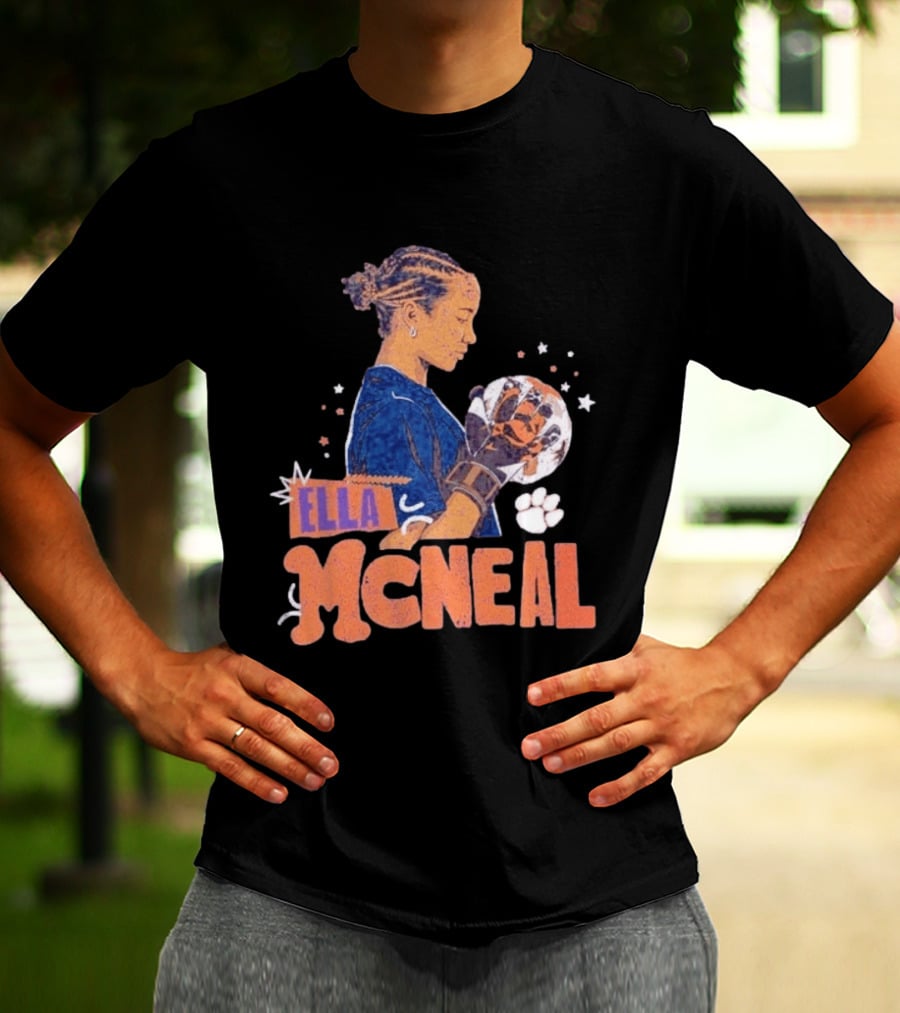 Ella McNeal Clemson Tigers Soccer Player Holding Ball T-Shirt