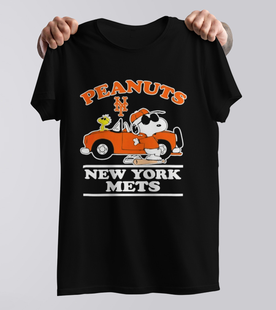 Peanuts Snoopy Woodstock New York Mets MLB Fan Gear T-Shirt