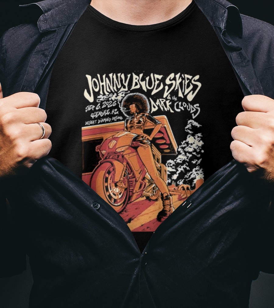 Johnny Blue Skies And The Dark Clouds Glendale AZ September 8 2026 Desert Diamond Arena Event T-Shirt