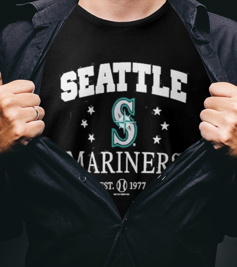 Seattle Mariners Soft As A Grape Youth Pigment Dye Seattle Mariners Est. 1977 T-Shirt
