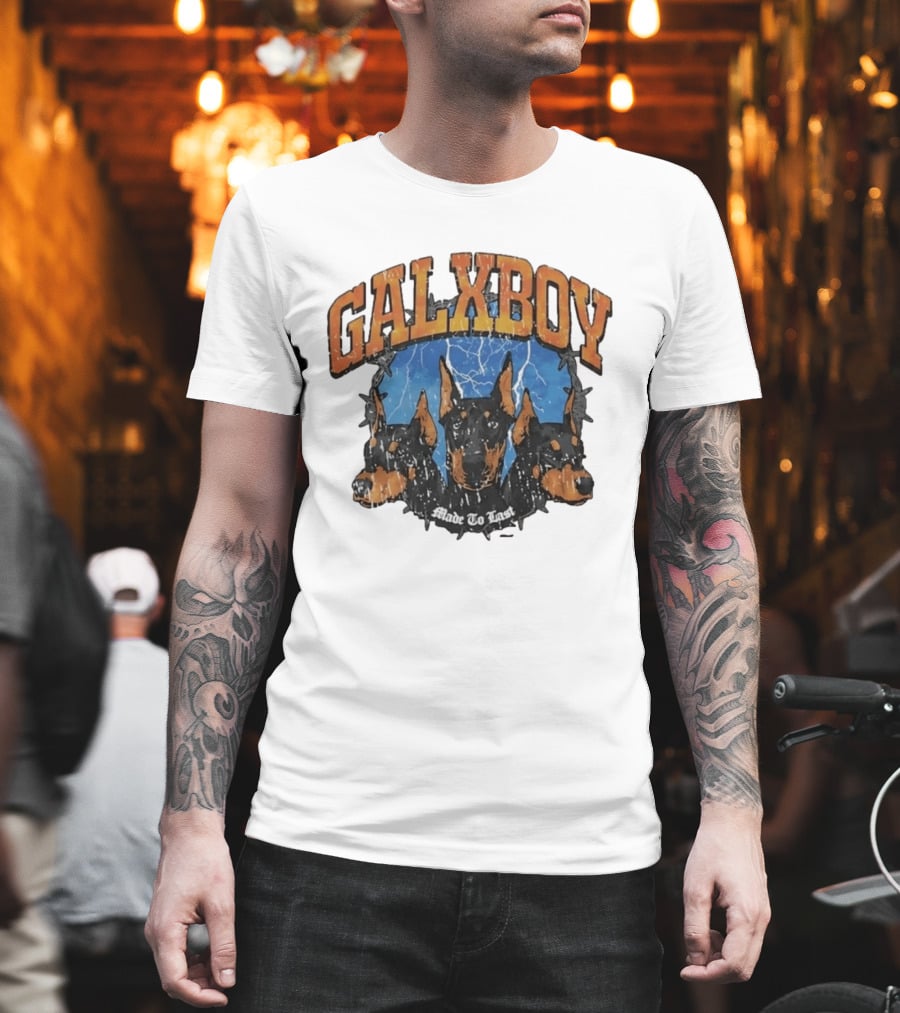 GalxBoy Made To Last Doberman Trio Bold Presence T-Shirt