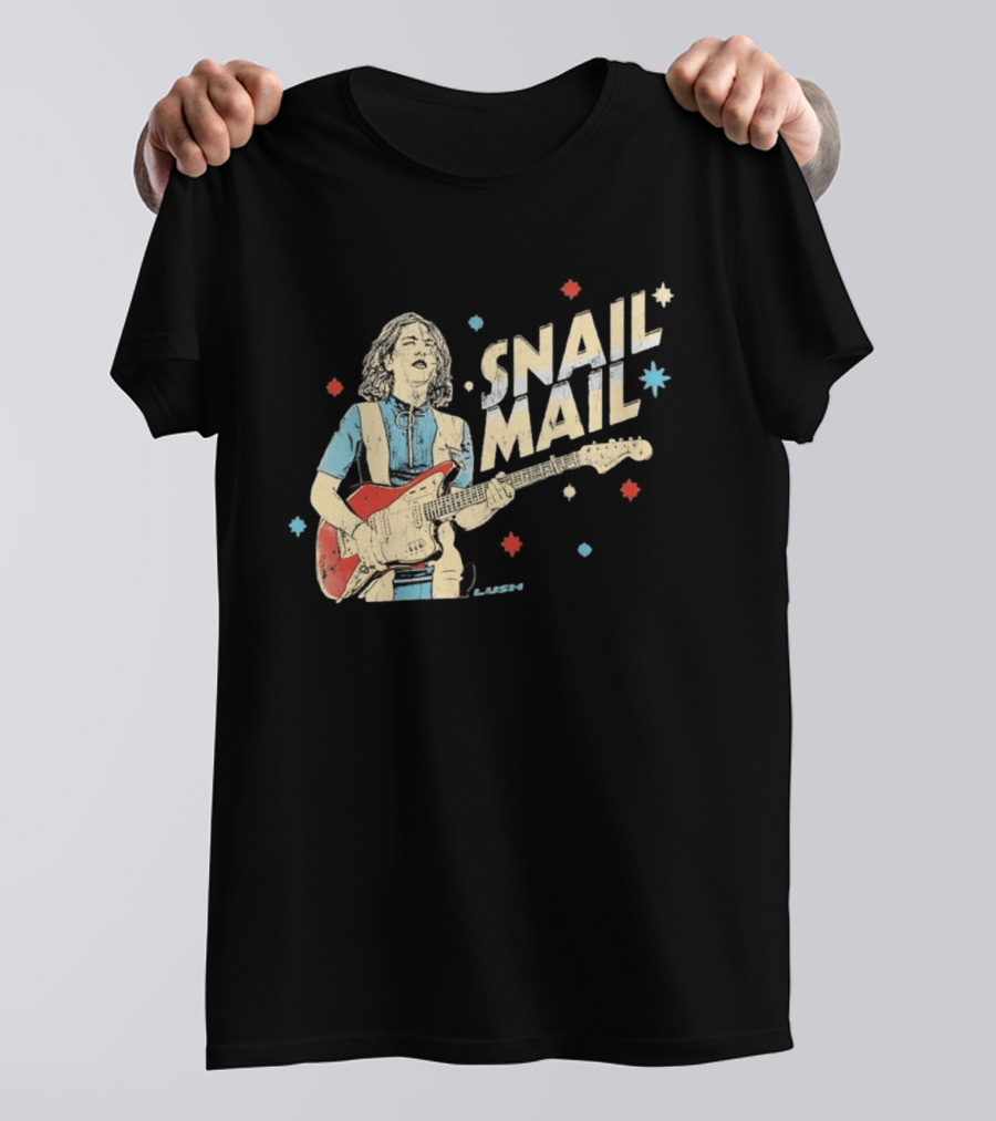Snail Mail Lush Indie Rock Distressed Guitar T-Shirt