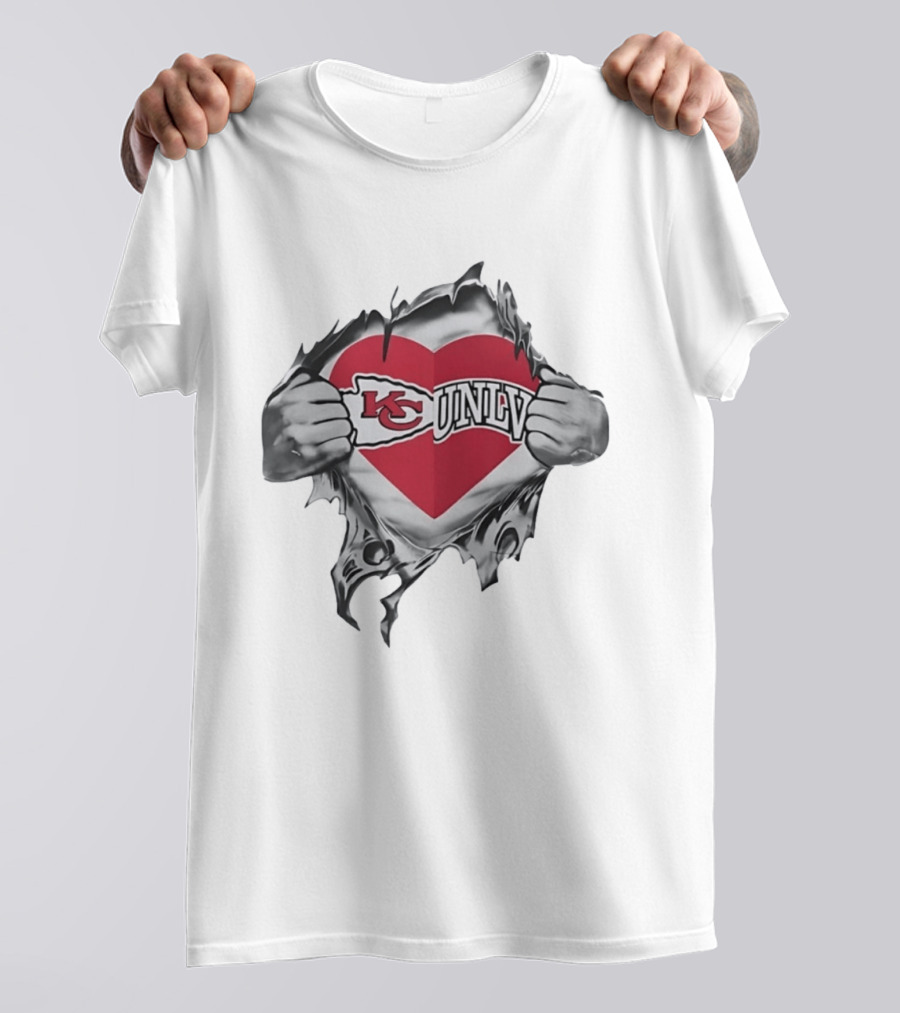 Kansas City Chiefs UNLV Rebels Heart T-Shirt