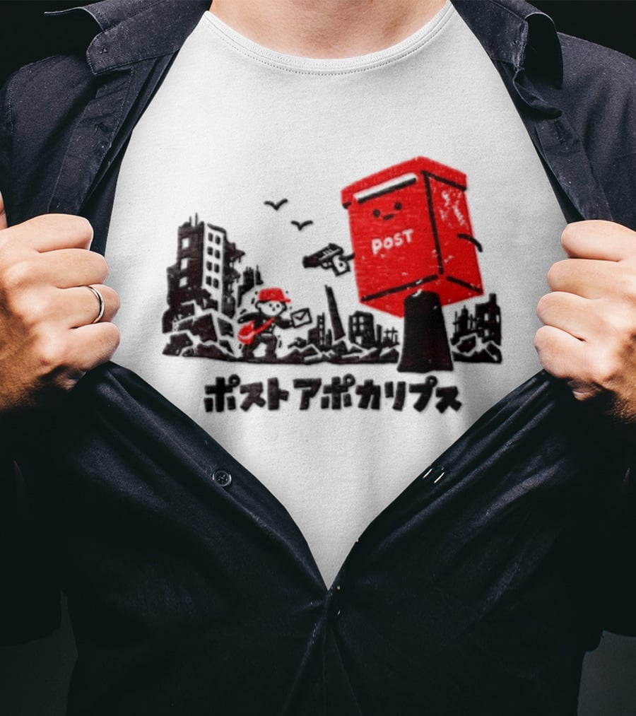 Mailman And Post Box Post Apokaripusu Japan Mail Service T-Shirt