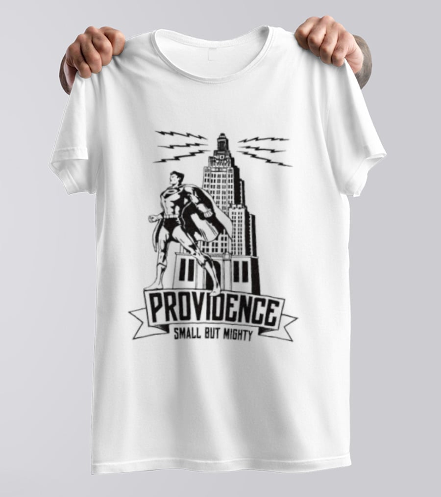 Providence Small But Mighty Superhero City Skyline T-Shirt