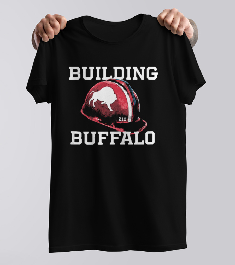 Building Buffalo 2026 Highmark Stadium Helmet T-Shirt