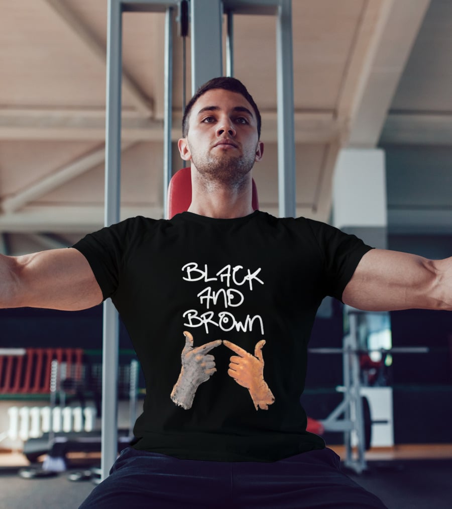 Black And Brown Hand Gesture Unity Solidarity T-Shirt