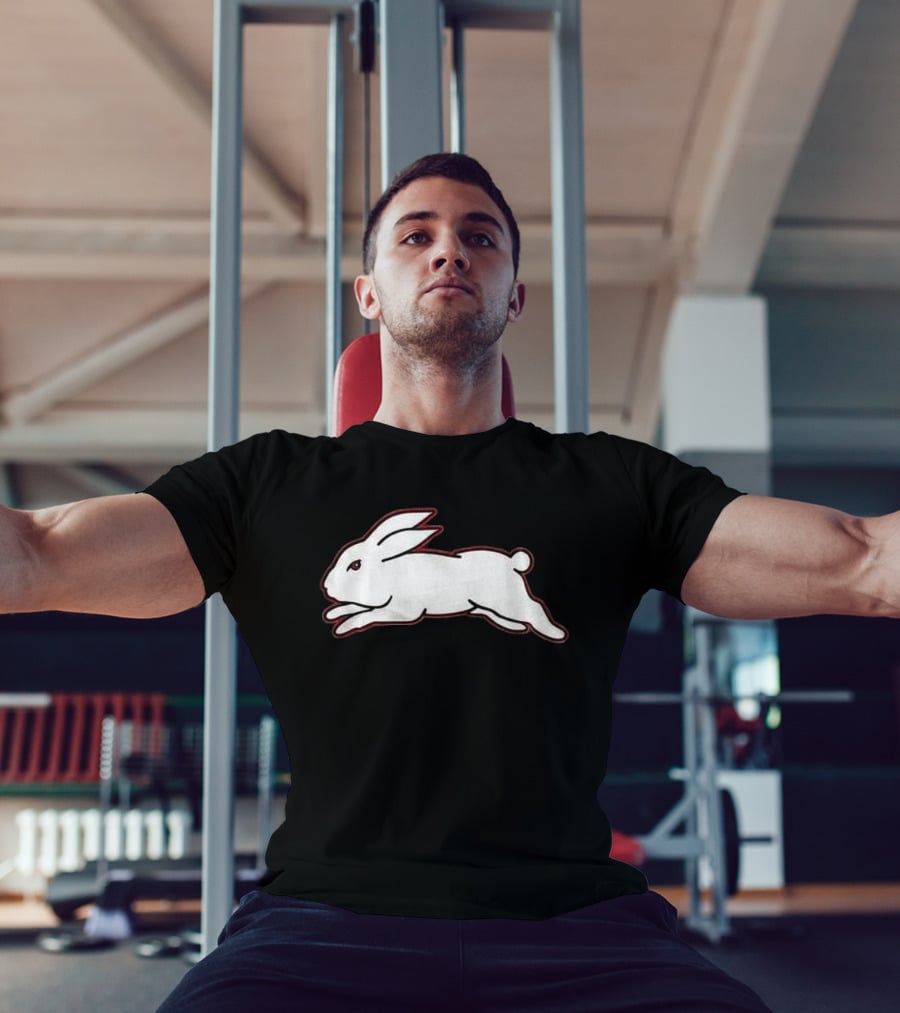 Jai 100th Game South Sydney Rabbitohs Iconic Rabbit Logo Celebration T-Shirt