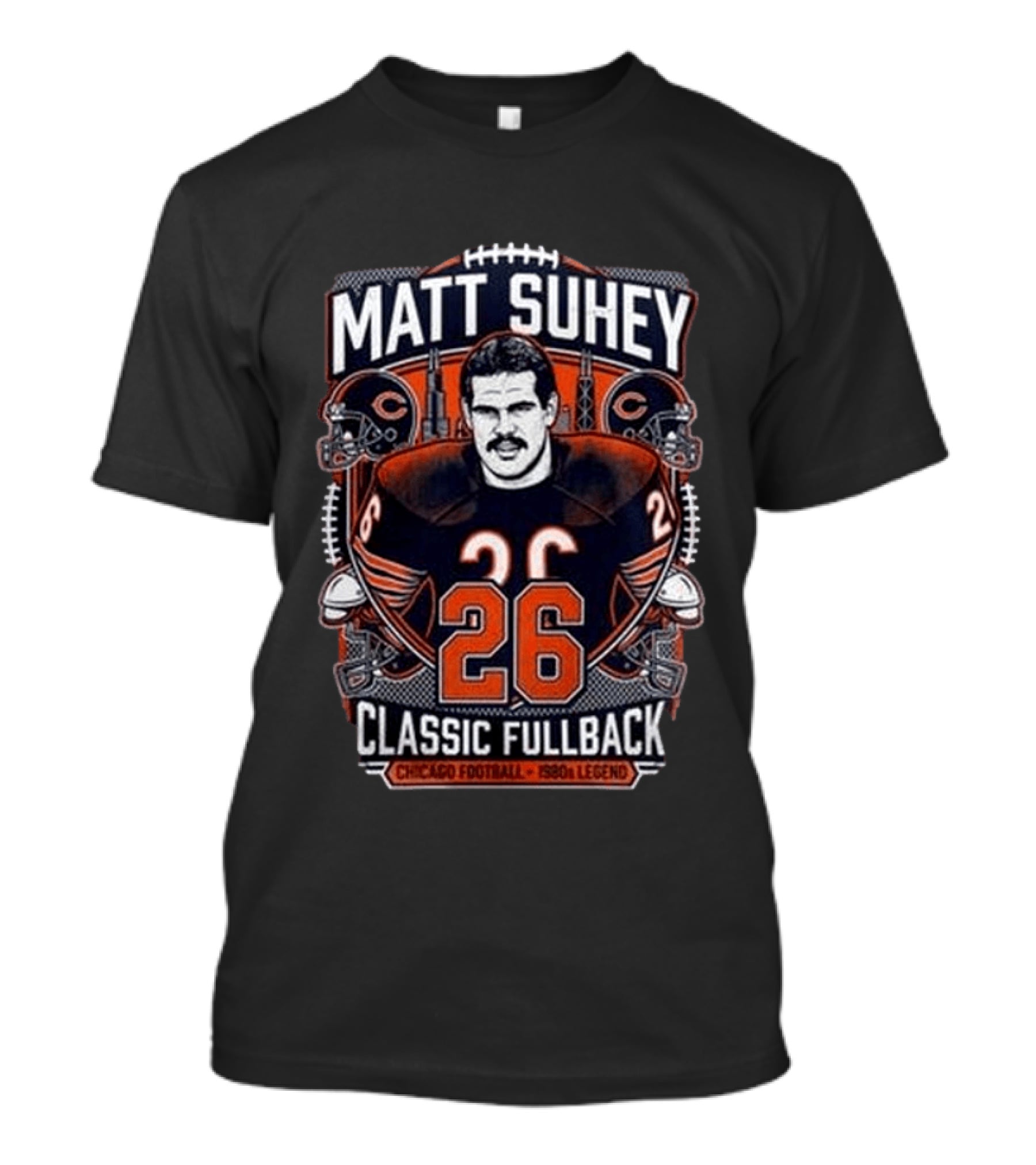 Matt Suhey Chicago Football Legend Classic Fullback 26 1980s T-Shirt