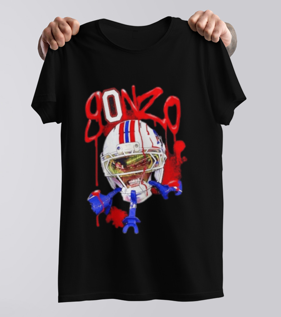 Christian Gonzalez Gonzo New England Patriots Football Helmets And Gear T-Shirt