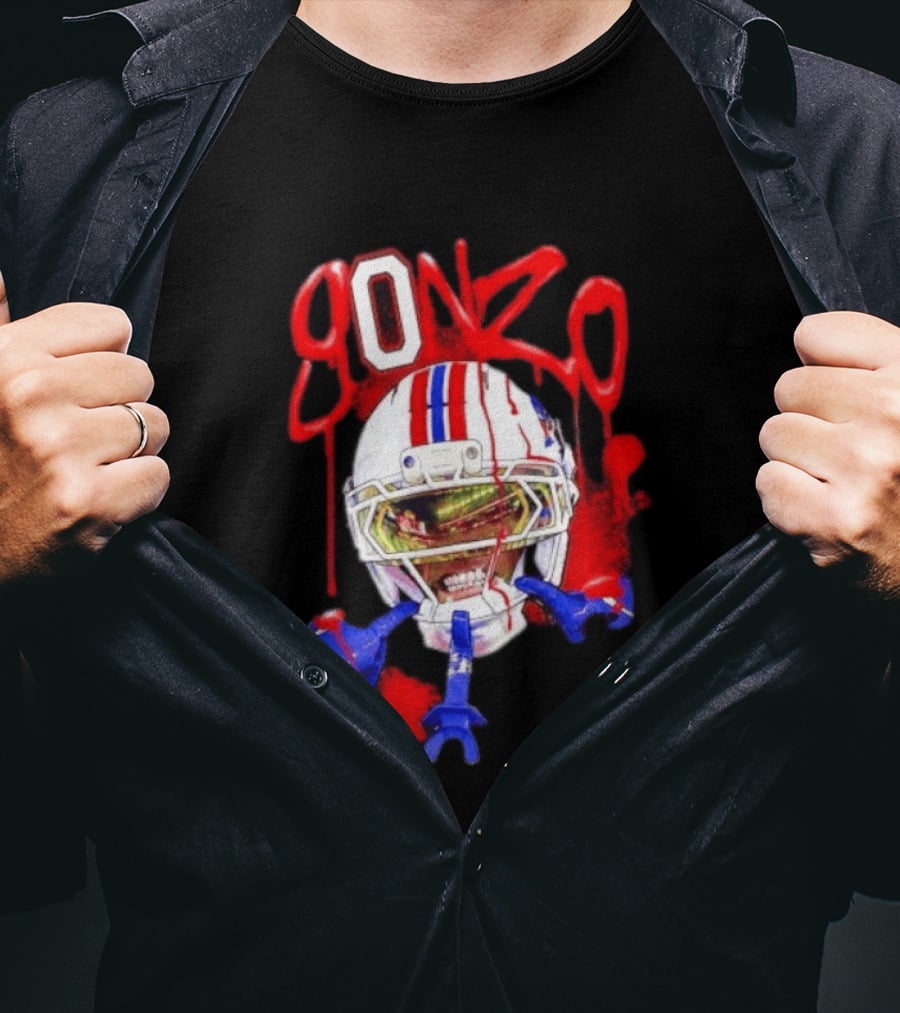 Christian Gonzalez Gonzo New England Patriots Football Helmets And Gear T-Shirt