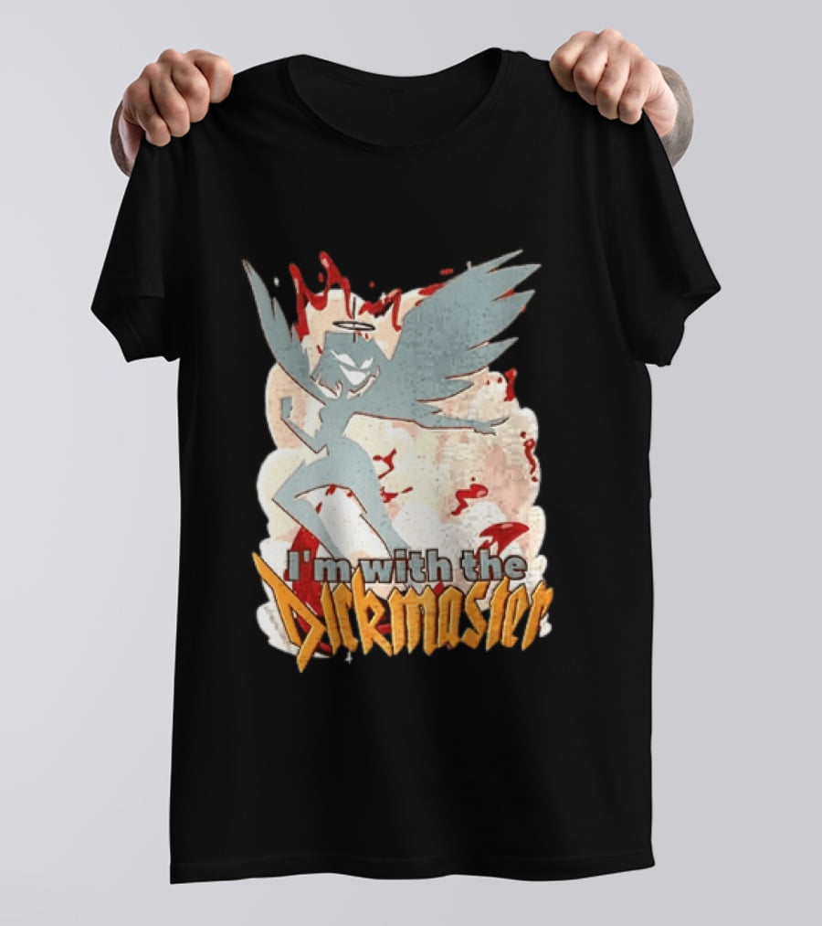 I'm With The Dickmaster Lute Hazbin Hotel Winged T-Shirt